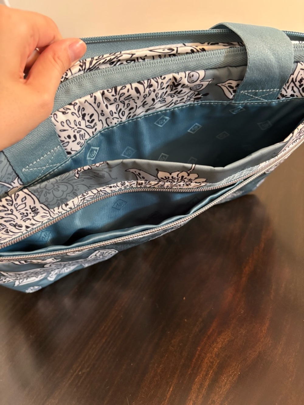 Vera Bradley Performance Twill Slim Laptop Organizer in Tiger Lily - Picture 6 of 6